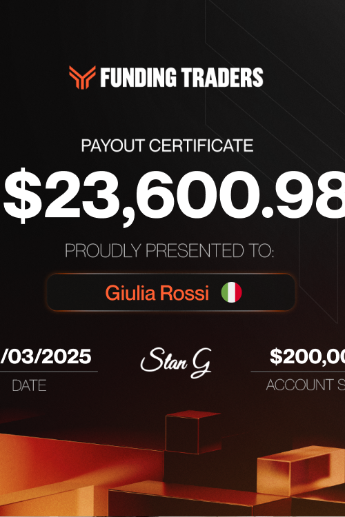 FundingTraders Payout Certificate